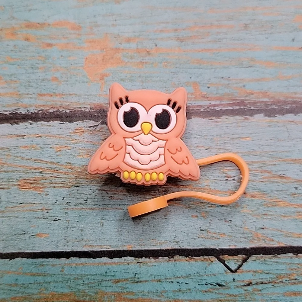 Peach Owl Straw Topper - Picture 3 of 5
